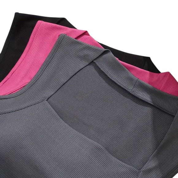 Women's Stylish Sleeveless Ribbed Padded Tank Tops- Black Size-XL NWT - Picture 3 of 4